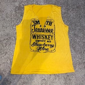 Yellow tank top tie down XL